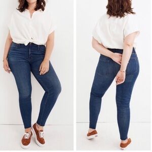 NWT MADEWELL 10" High Rise Skinny Jeans, Size 36/size 22